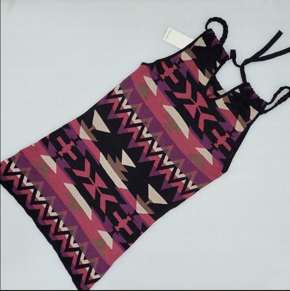 Splendid Silk Blend Halter Top in Aztek Print - Picture 2 of 8